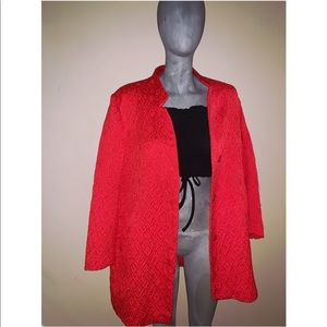 Red evening coat